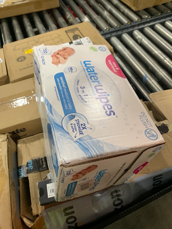 Photo 1 of WaterWipes Sensitive+ Newborn & Baby Wipes, 3-In-1 Cleans, Cares, Protects, 99.9% Water, Unscented & Hypoallergenic, 720 Count (12 Packs)