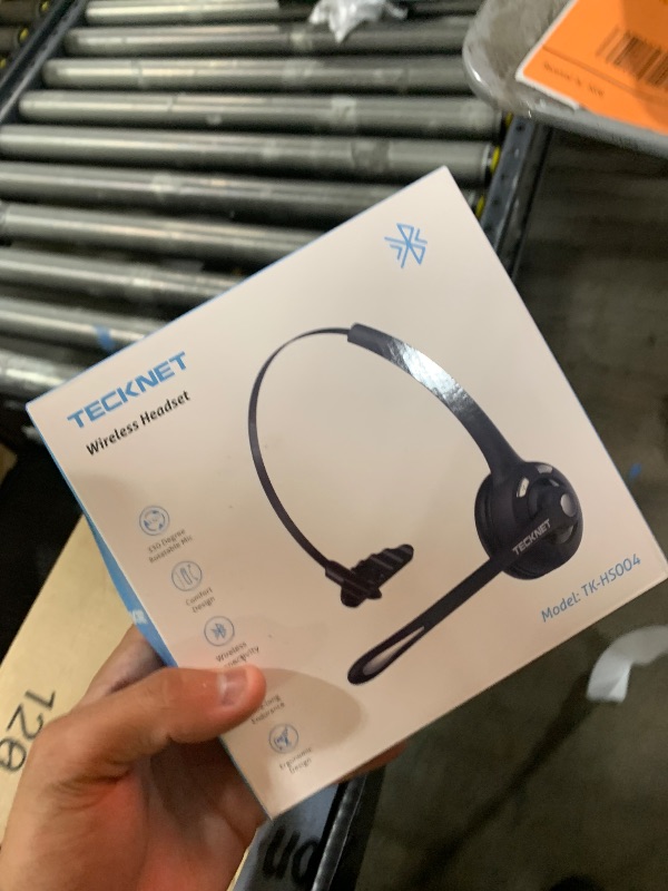Photo 1 of TECKNET Bluetooth Headset, Wireless Headset with Noise Canceling Microphone for Trucker, On-Ear Bluetooth Headphone with Mute Mic for Work