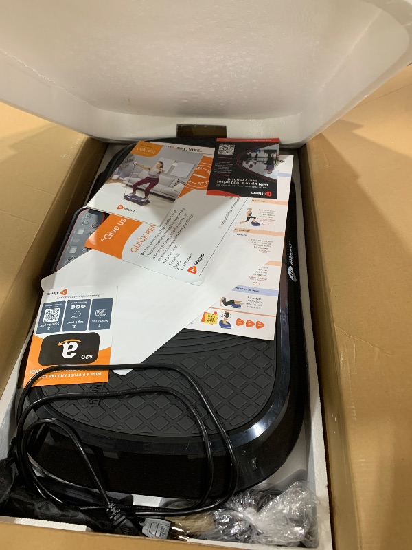 Photo 1 of LifePro Vibration Plate Exercise Machine - Whole Body Workout Vibration Fitness Platform w/ Loop Bands - Home Training Equipment for Weight Loss & Toning (Black)