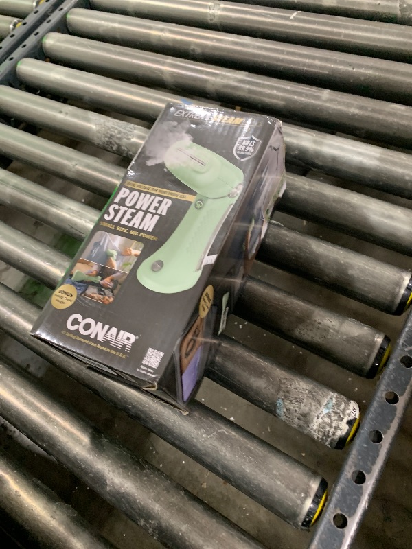Photo 1 of Conair Handheld Garment Steamer for Clothes - Power Steam: Small Size, Big Power - Great for Home, Office, or Travel with Dual Voltage for Worldwide Use, Mint Green