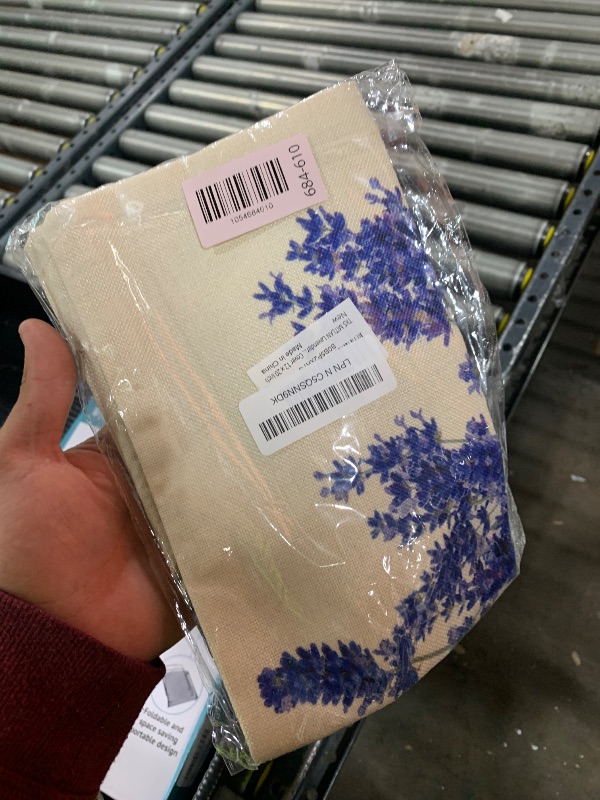 Photo 1 of TKS MITLAN Lavender Flowers Throw Pillow Case Cushion Cover Purple Blooming Flower Linen Couch Bed Sofa Car Waist Cushion Cover 12 x 20 inch