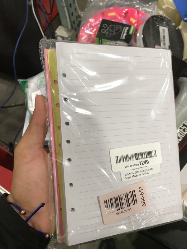 Photo 1 of A5 Refill Paper, 7-Hole Planner Inserts for A5 Binder Budget Planner Journals Notebook, Loose Leaf Lined Paper with Binder Dividers, 240 Pages 5-1/2" x 8-1/2", White