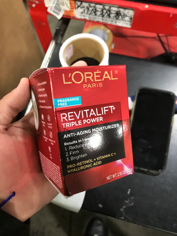 Photo 1 of L'Oreal Paris Revitalift Triple Power Anti-Aging Face Moisturizer, Fragrance Free, Pro Retinol, Hyaluronic Acid & Vitamin C to Reduce Wrinkles, Firm & Brighten Skin, 2.55 Oz