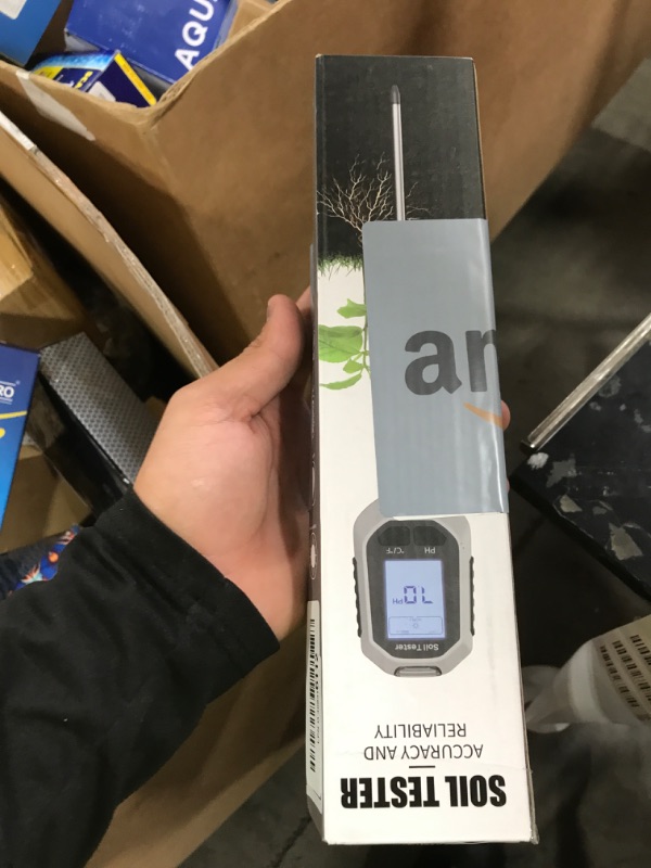 Photo 1 of YAMRON 4-in-1 Soil Moisture Meter Digital Plant Temperature/Soil Moisture/PH Meter/Sunlight Intensity Backlight LCD Display Soil Test Meter for Gardening, Farming and Outdoor Plants