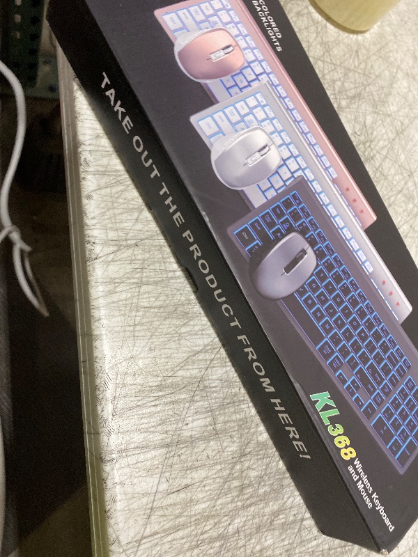 Photo 1 of ITEM IS MISSING PARTS, UNSURE WHAT PARTS ARE MISSING --------------------------------------------------------------------------------------------SABLUTE Wireless Keyboard and Mouse Combo Backlit - Compact Quiet Keyboard with RGB Mouse, Rechargeable, Slim,