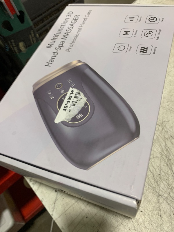 Photo 1 of Ealken Hand Massager with Heat and Compression, 6 Holes Finger Stretching Hand Massager for Arthritis and Carpal Tunnel, 6 Levels Pressure Therapy with Wrist Massage Palm Kneading, Gifts for Women Men