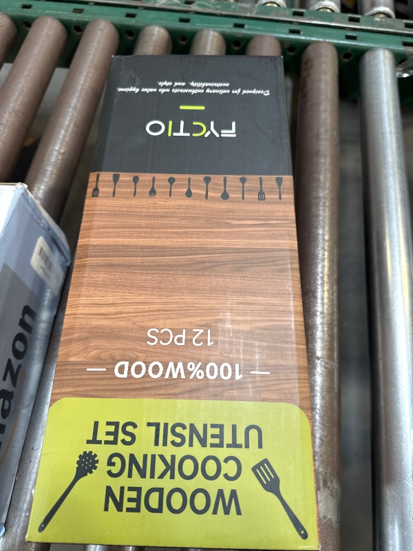 Photo 1 of 12 PCS Acacia Wooden Spoons for Cooking - Heat-Resistant, Comfort Grip,Easy to Clean, Non-stick Friendly - Kitchen Utensil Set with Holder, Spoon Rest & 6 Hooks, Ideal for Gifting