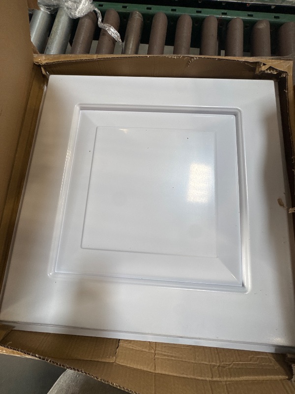 Photo 1 of 4-Way Ceiling Air Diverter 24"x24", Air Diverter for 2'x2' Ceiling Grid, Tool-Free Installation, Airflow Redirector for Offices, Classrooms, and Commercial Spaces