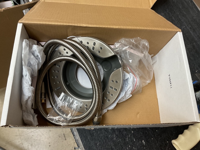 Photo 1 of Delta Faucet 7-Setting In2ition 2-in-1 Dual Shower Head with ProClean Spray, Brushed Nickel Round Design, Hand Held Sprayer with Hose, 1.75 GPM, Lumicoat Stainless 58651-SS-PR