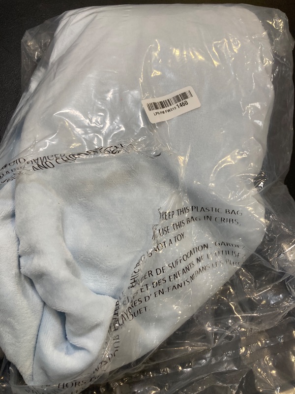 Photo 1 of Smoofy Faux Fur Throw Blanket for Couch Rabbit Fleece - Light Blue Fluffy Blanket for Sofa Bedroom Living Room, Cozy Soft Plush Luxury Thick Winter Fuzzy Comfy Bubble Blanket - 50" x 60"