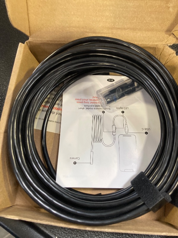 Photo 1 of [Dual-Lens] Endoscope Camera with Light, 1920P HD Borescope with 8+1 Adjustable LED Lights, IP67 Waterproof 16.5FT Semi-Rigid Snake Cord Inspection Camera for iPhone, iPad and Android Phone (Type C)