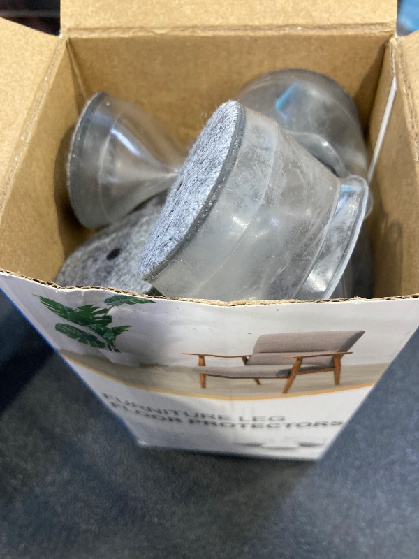 Photo 1 of 24 Pcs Chair Leg Floor Protectors Round, Silicone Felt Furniture Leg Pads Caps Covers for Hardwood Floors (Fit 1-5/16" to 2")