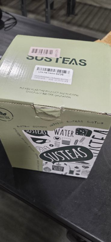 Photo 1 of SUSTEAS Electric Kettle - 57oz Hot Tea Water Boiler with Thermometer, 1500W Fast Heating Stainless Steel Pot, Cordless LED Indicator, Auto Shut-Off & Boil Dry Protection, Retro Green