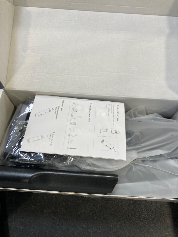 Photo 1 of Car Vacuum Portable Cordless Handheld Vacuum Cleaner 4-in-1 Mini Cordless Vacuum with 2 Suction Modes and 16800pa Suction Power Blowing & Inflating 2 Modes Handheld Vacuum for Car, Desk, Keyboards