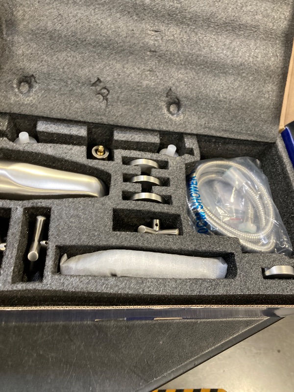 Photo 1 of 3 Handles Tub Shower Faucet Set with 10 Spray Handheld Shower 4.7 Inch Shower Handheld Shower Tub Kit Wall Mounted Shower System with Tub Spout Brushed Nickel Shower Fixtures Tub and Shower Trim Kit