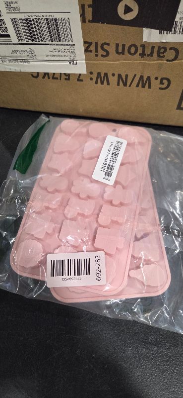 Photo 1 of 2 Pcs Mini Christmas Silicone Molds, 21-Cavity Gingerbread Man Santa Claus Xmas Tree Shape Chocolate Molds for Cake Cookie Candy Gummy Resin Crafts