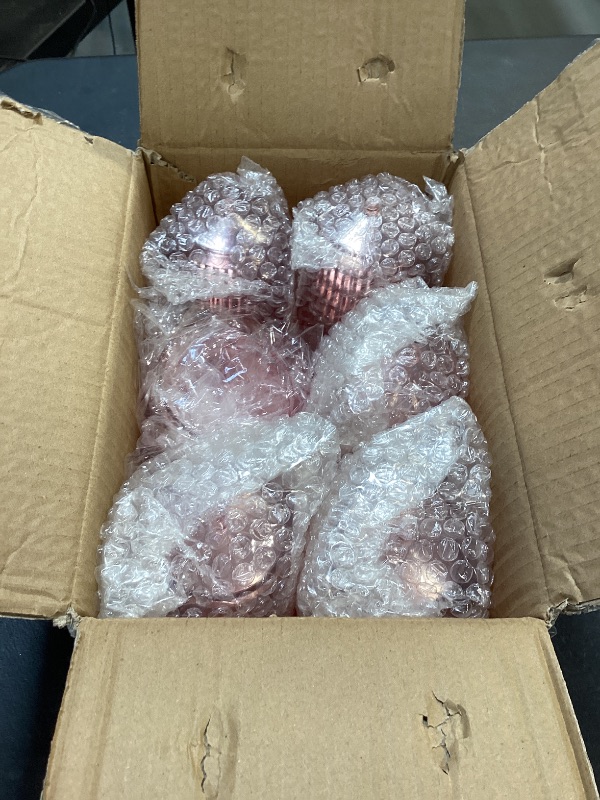 Photo 1 of 24 PCS Pink Plastic Wine Glasses with Removable Stems 13.5 OZ Ribbed Wine Glass Set Square White Wine Glasses Muted Pastel Colors Goblets Elegant Fluted Glassware for Wedding(Pink, 24 Pack)