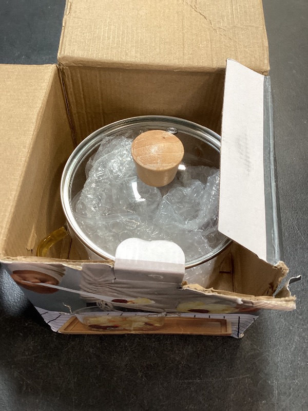 Photo 1 of Clear Cooking Pots 1.5L(50oz) High Borosilicate Cooking Pot,Cooking Pots for Stove Top Glass Saucepan,Glass Pot With Lid for Cooking Noodle,Soup,Milk,Tea