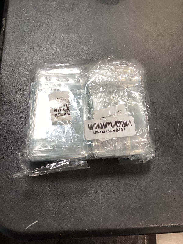 View 2 of 100 Pcs Vertical Badge Holders, Waterproof ID Badge Holder, Clear ID Card Holder with Resealable Zip for Proximity Cards, RFID, Credit Cards