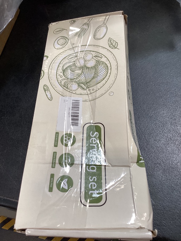 Photo 1 of 6-Piece Stainless Steel Serving Utensil Set, Hostess Collection with Spoons, Fork, Tongs, Ladle and Pie Server