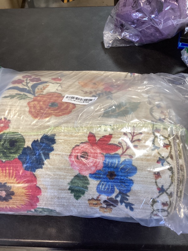 Photo 1 of 3x5 Washable Area Rugs for Bedroom: Entry Throw Rug Stain Resistant Distressed Boho Rug Non Slip Low Pile Small Carpet for Bedroom Kitchen Entryway Living Room Bedside Office Entrance