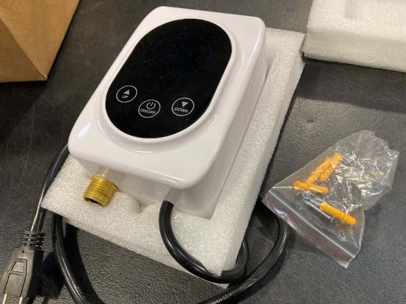 Photo 1 of 110V Tankless Water Heater Electric, 3000W Instant Water Heater Under Sink Adjustable Temperature, Hot Water Heater with Digital Display for Kitchen Bathroom RV