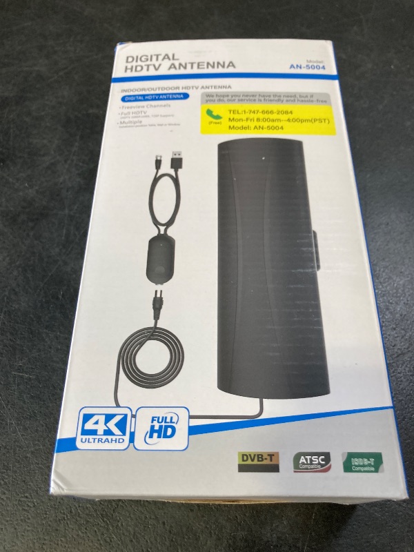 View 2 of 3000+ Miles Range TV Antenna,2026 Upgraded Digital Antenna for Smart TV Indoor Outdoor with Amplifier Signal Booster, HD Antenna for Local Channels for All TVs-38ft Coax Cable-Support 8K 4K 1080p