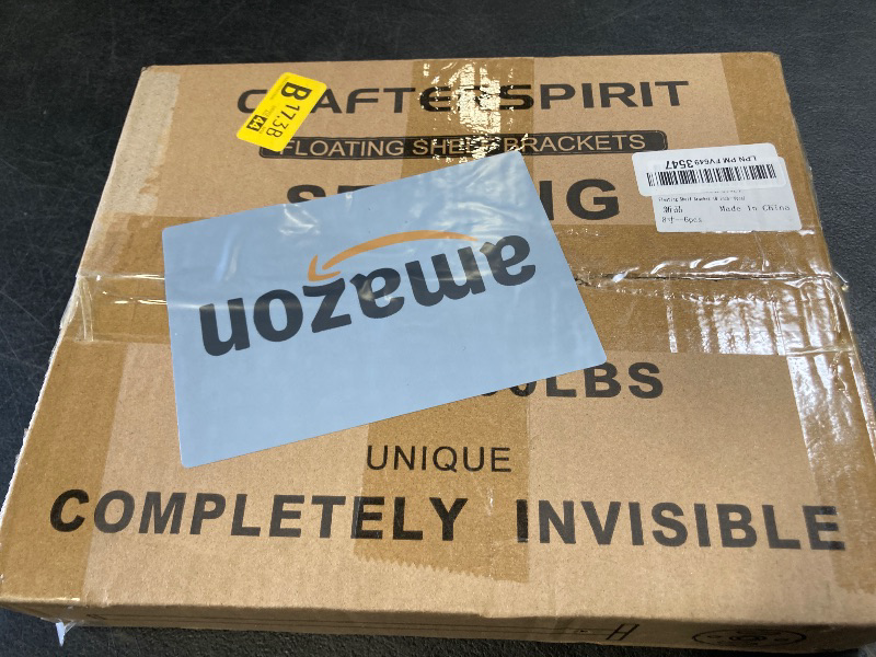 Photo 1 of 6pcs Wall Shelf Brackets Heavy Duty Floating Shelf Bracket Hidden,Invisible Black Shelving Brackets Decorative Floating Shelf Hardware Heavy Duty,Metal Shelf Support Bracket (8 inch-6pcs)