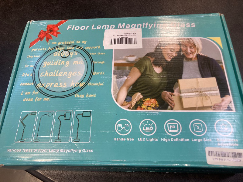 Photo 1 of 10X 30X Floor Magnifying Glass with Light and Stand, 72 LED Large Floor Magnifying Lamp, Magnifiers with Light for Close Work Reading Sewing Crafts