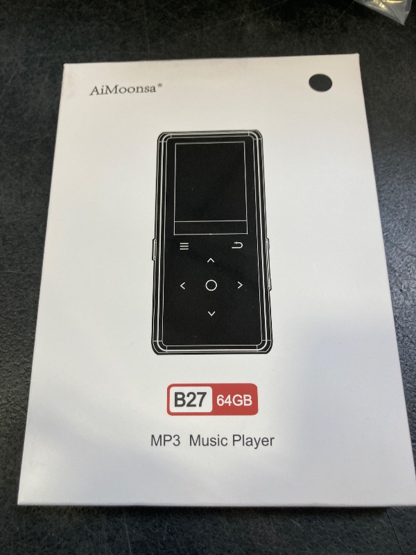 Photo 1 of 64GB MP3 Player with Bluetooth 5.2, AiMoonsa Music Player with Built-in HD Speaker, FM Radio, Voice Recorder, HiFi Sound, E-Book, Earphones Included