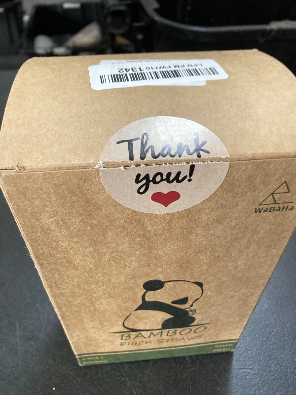 Photo 1 of 100% Eco Friendly Bamboo Fiber Straws, Compostable Umwrapped Smoothies Boba Straws Made From Bamboo, Plant Fiber Disposable Drinking Straws, Plastic-Free Jumbo Straw,