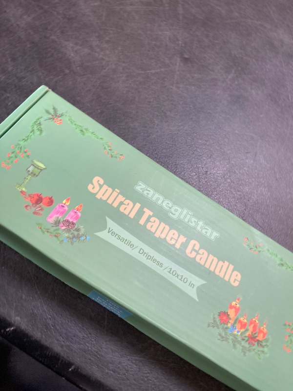 Photo 1 of 10 Inch 10 Pack Red Candles Unscented Dripless Spiral Tpaer Candles for Dinner Party Wedding and Home Decoration