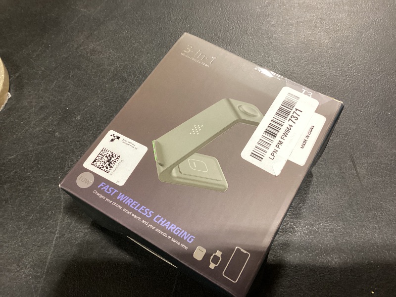 Photo 1 of 3 in 1 Wireless Charging Station, 2026 Upgraded Fast Desk Charger Station for iPhone 17 16 15 14 13 12 Pro Max Plus, Charger Stand for Apple Watch 10 9 8 7 6 5 4 3 2 SE, Airpods 4 3 2 Pro(Blue)