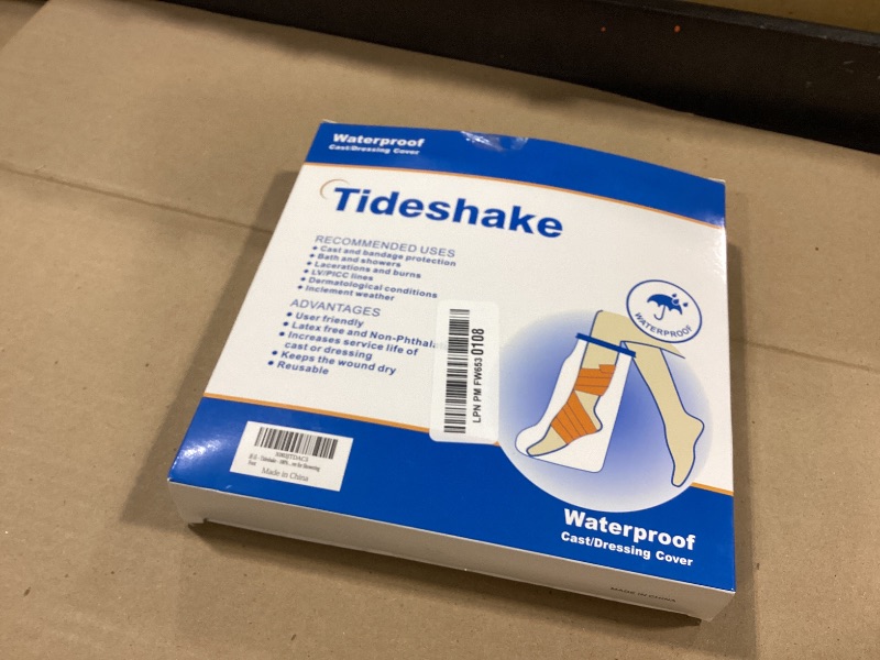 Photo 1 of Tideshake - 100% Waterproof Leg Cast Cover for Showering, Reusable Adult Short Leg Cast Protector, Cast Covers for Shower Leg, Cast Bag for Shower, Cast Cover for Showering Foot