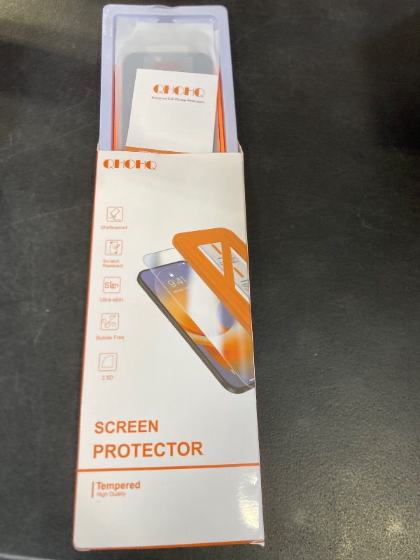 Photo 1 of [1-Second Auto-Install] QHOHQ 3 Pack Privacy Screen Protector for iPhone 17 Pro [6.3 Inch] + 1 Set Camera Lens Protector, 25° Anti Spy Tempered Glass, [12FT Military Grade Shatterproof], Case Friendly