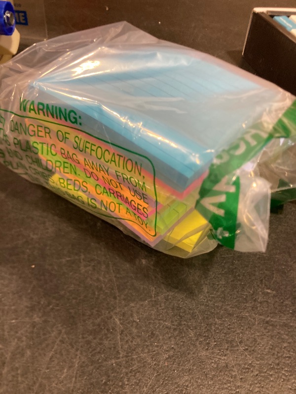 Photo 1 of (12 Pads) Lined Sticky Notes 4x4 in Post, 6 Bright Colors with Lines Self-Stick Note Pads it, Strong Adhesive, 46 Sheets/Pad, 552 Sheets in Total