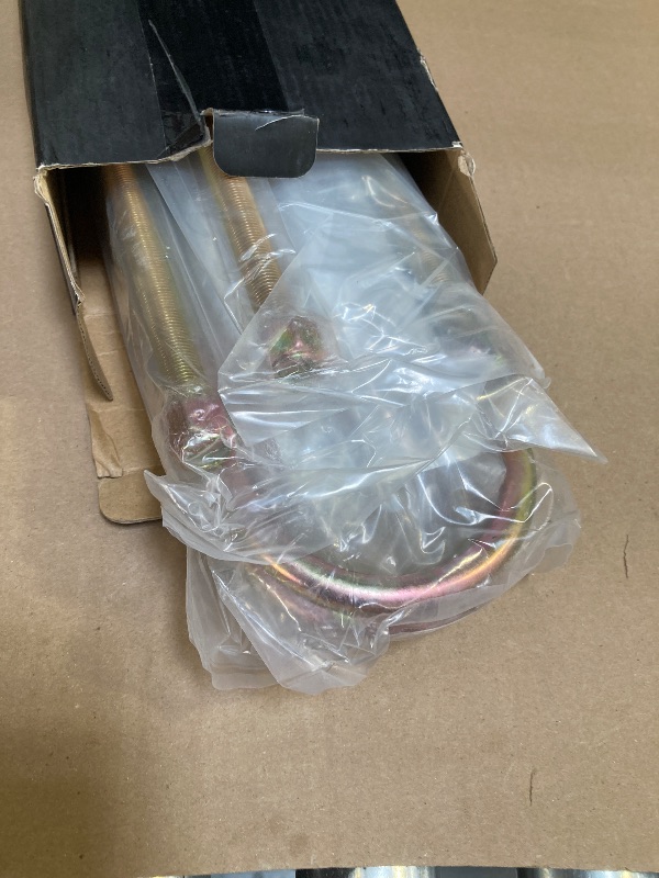 Photo 1 of QGHAUC Universal Leaf Spring Lowering Block Kit, 2 Inch, 2-1/2" Wide, 5" Long, Zinc-Plated U-Bolts, Premium Steel Construction for Long-Lasting Finish