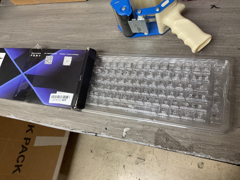 Photo 1 of HITIME XVX Clear keycaps, White Transparent Keycaps 60 65 75 100 Percent, Crystal Ceramic Custom Key Cap Set 124 Keys, Cherry Profile, Shine Through, Cute Style for Mechanical Keyboards