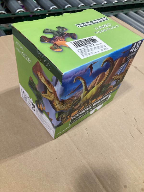View 2 of **USED/INCOMPLETE** Jumbo Floor Puzzle for Kids,48 Piece Waterfall Dinosaur Large Jigsaw Puzzles, Fun Preschool Educational Toy for Toddlers Ages 3-5,Gift for Boy Girl Ages 4-8