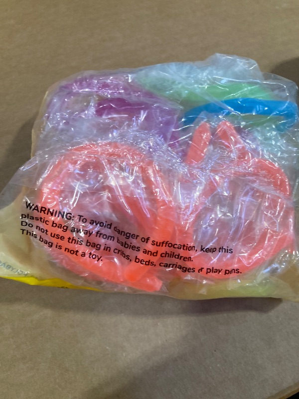 View 2 of 25 Pack Monkey Noodles - Fidget Stretchy Sensory Toys for Kids & Toddlers - Autism Sensory Products - Stretchy String - Party Favors & Treasure Box Toys for Classroom & Easter