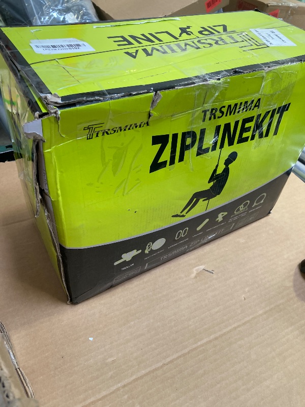 Photo 1 of TT TRSMIMA 100 ft /120 ft /150 ft/180ft Zip Line Kit for Kids and Adult Up to 380 lb - Updated Removable Design Trolley and Thickened Seat, Rust Proof W/Safety Harness - Zipline Kits for Backyard