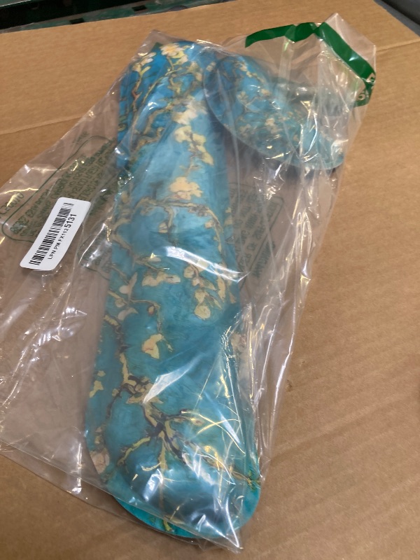 Photo 1 of Dapesuom Enlarge Keyboard Wrist Rest, Memory Foam Wrist Cushion for Desk Mats Support, Cute Pain Relief Keyboard Mouse Pad Rests Set with Non-Slip Base for Gaming Laptop Office Computer, Blue Flower