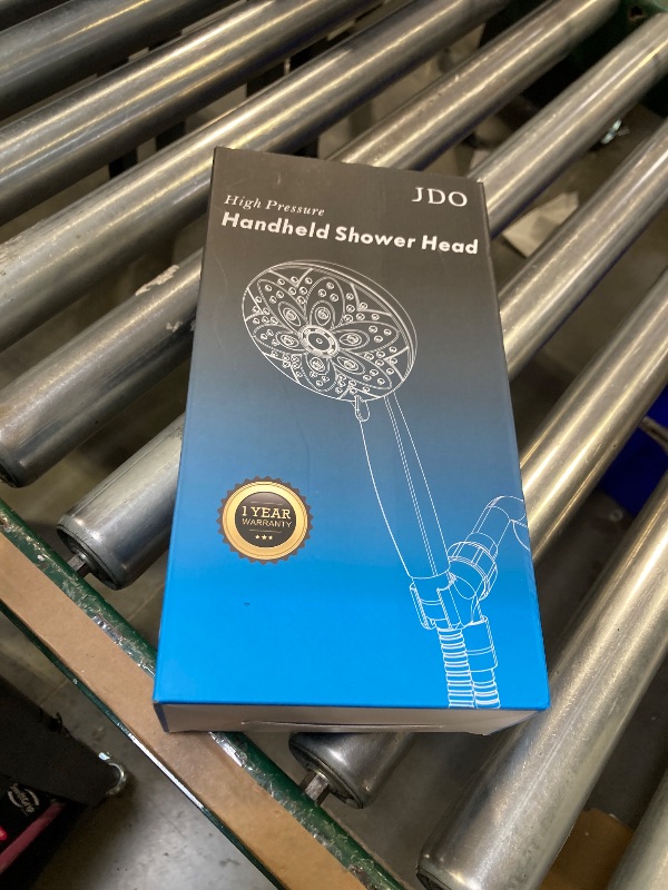 Photo 1 of 6-Setting Shower Head with Handheld, JDO High Pressure Hand held Shower Head, 4.7 Inch Chrome Detachable Showerhead Set with 59 Inch Stainless Steel Hose and Adjustable Showerhead Holder