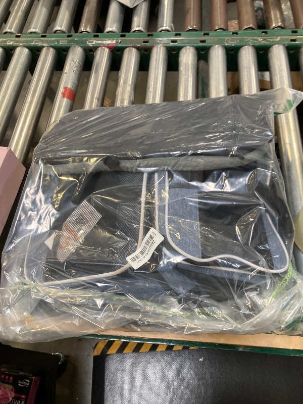 Photo 1 of Petskd Top and Side Expandable Pet Carrier 17x11x9.5 Inches Alaska Airline Approved, Soft-Sided Carrier for Small Cats and Dogs with Locking Safety Zippers and Anti-Scratch Mesh(Blue)