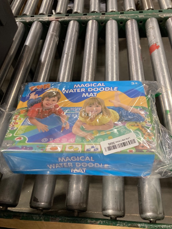 Photo 1 of 2 in 1 Water Doodle Mat,60 x 40 Inch Extra Large Drawing Mat with Backpack,Hopscotch Rug Design on Back,Educational Toys Gifts for Kids Boys Girls,Mess Free Painting for Toddlers Age 3-12 Year Old