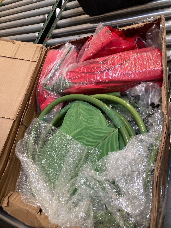Photo 1 of **INCOMPLETE** Daifunli 2 Set 4.5 ft Valentine's Day Giant Artificial Flowers Giant Rose for Valentines Decorations Huge Flannel Flower with Standing Base Creative Gift for Window Reception Banquet Ceremony (Red)