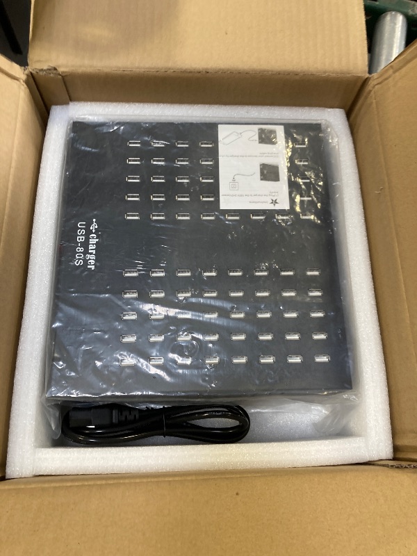 Photo 1 of Multiple USB Charging Station, MIXILIN 80 Ports 800W(150A) Fast Charger Station with Power Switch, Desktop Charging Station for Multiple Devices Compatible with Cell Phones iPad Kindle Tablet