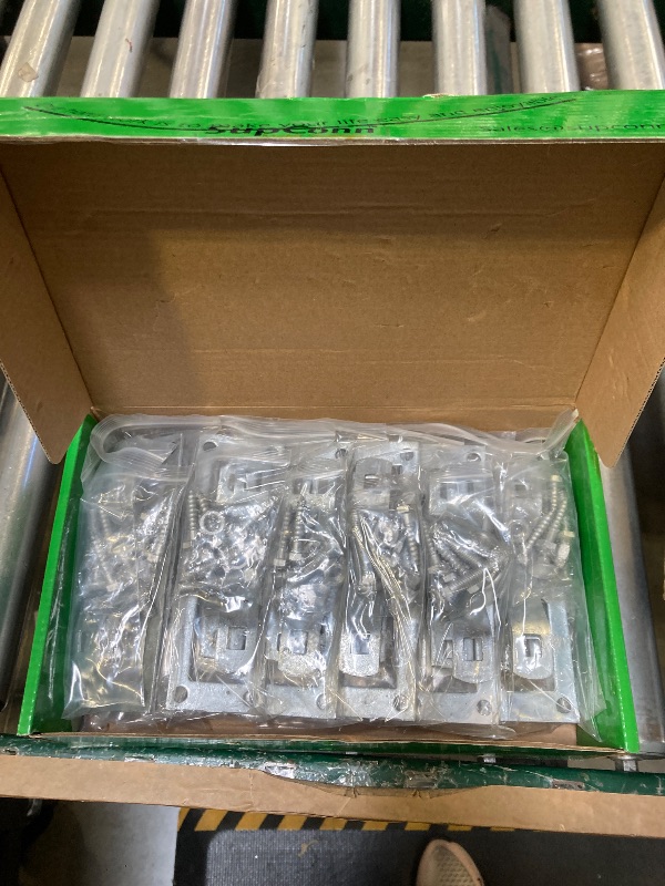 View 2 of 2-3/8" Fence Bracket SupConn (12Pcs), Steel to Wood Fence Brackets,Fence Brackets for Metal Posts,Metal Fence Post Brackets - Fence Post Repair (Include Screws)