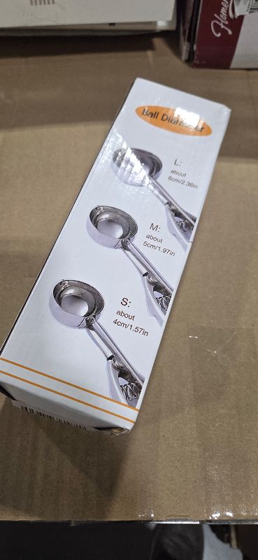 Photo 1 of 3PCS Ice Cream Scoop,Premium cookie scoop set,Small/Medium/Large stainless steel Scoops,Professional Ice cream Scooper with Trigger Release for Baking, Cookie, Fruit and Ice Cream by AOULELA