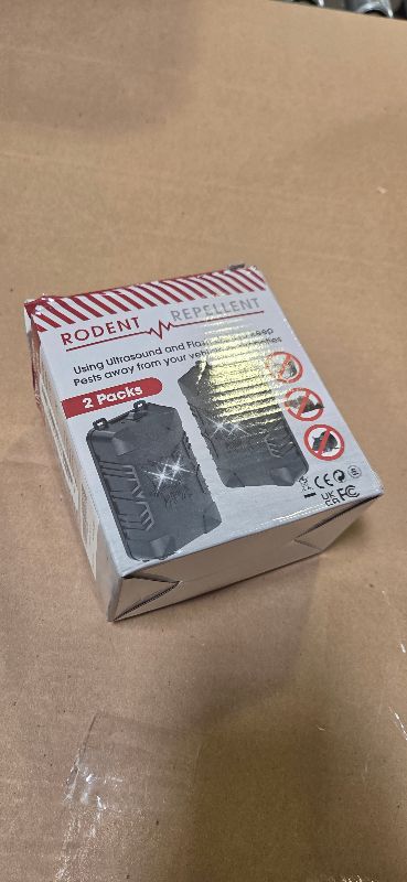 Photo 1 of 2 Pcs Under Hood Rodent Repeller with Strobe Light & 3 Power Supply Methods, Professional Ultrasonic Mouse Repellent Rat Squirrel Deterrent for 12V Cars Trucks RV Engine Bay Warehouse Attic